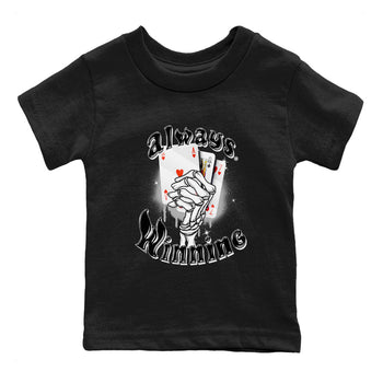 AJ4 Retro Bred Reimagined shirt to match jordans Always Winning sneaker tees Air Jordan 4 Retro Bred Reimagined SNRT sneaker release tees baby toddler Black 2 cotton Shirt