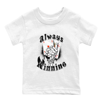 AJ4 Retro Bred Reimagined shirt to match jordans Always Winning sneaker tees Air Jordan 4 Retro Bred Reimagined SNRT sneaker release tees baby toddler White 2 cotton Shirt