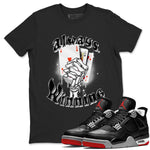 AJ4 Retro Bred Reimagined shirt to match jordans Always Winning sneaker tees Air Jordan 4 Retro Bred Reimagined SNRT sneaker release Tees unisex cotton Black 1 crew neck shirt