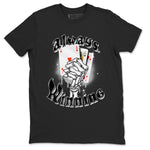 AJ4 Retro Bred Reimagined shirt to match jordans Always Winning sneaker tees Air Jordan 4 Retro Bred Reimagined SNRT sneaker release Tees unisex cotton Black 2 crew neck shirt