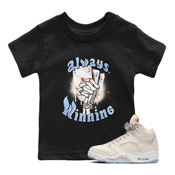 Air Jordan 5 Craft Sneaker Match Tees Always Winning Sneaker Tees Air Jordan 5 Retro Craft Shirts Kids Shirts Black 1