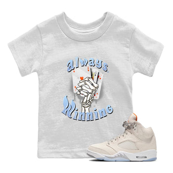 Air Jordan 5 Craft Sneaker Match Tees Always Winning Sneaker Tees Air Jordan 5 Retro Craft Shirts Kids Shirts White 1