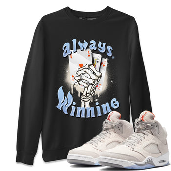 Air Jordan 5 Craft Sneaker Match Tees Always Winning Sneaker Tees Air Jordan 5 Retro Craft Shirts Unisex Shirts Black 1