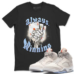 Air Jordan 5 Craft Sneaker Match Tees Always Winning Sneaker Tees Air Jordan 5 Retro Craft Shirts Unisex Shirts Black 1