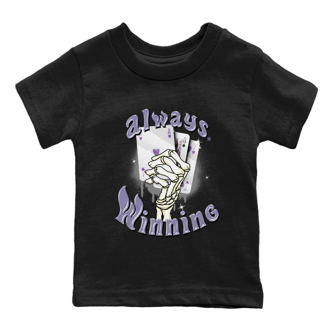 Air Jordan 5 Indigo Haze Sneaker Match Tees Always Winning 5s Indigo Haze Tee Sneaker Release Tees Kids Shirts Black 1