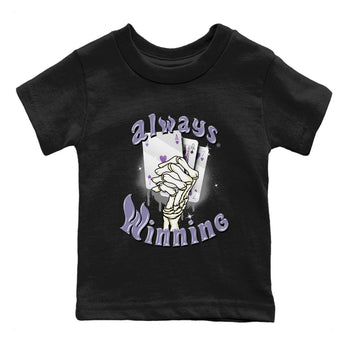 Air Jordan 5 Indigo Haze Sneaker Match Tees Always Winning 5s Indigo Haze Tee Sneaker Release Tees Kids Shirts Black 2