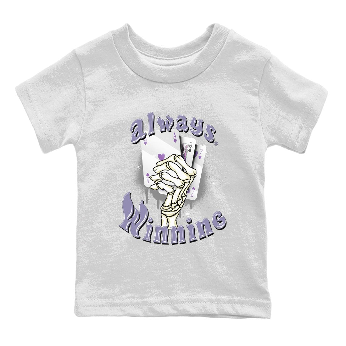 Air Jordan 5 Indigo Haze Sneaker Match Tees Always Winning 5s Indigo Haze Tee Sneaker Release Tees Kids Shirts White 2
