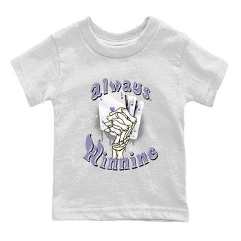 Air Jordan 5 Indigo Haze Sneaker Match Tees Always Winning 5s Indigo Haze Tee Sneaker Release Tees Kids Shirts White 2