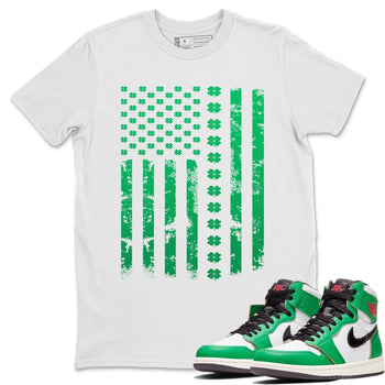 Jordan 1 Lucky Green Sneaker Match Tees American Flag Sneaker Tees Jordan 1 Lucky Green Sneaker Release Tees Unisex Shirts
