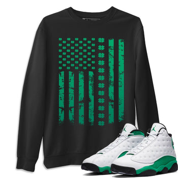 Jordan 13 Lucky Green Sneaker Match Tees American Flag Sneaker Tees Jordan 13 Lucky Green Sneaker Release Tees Unisex Shirts