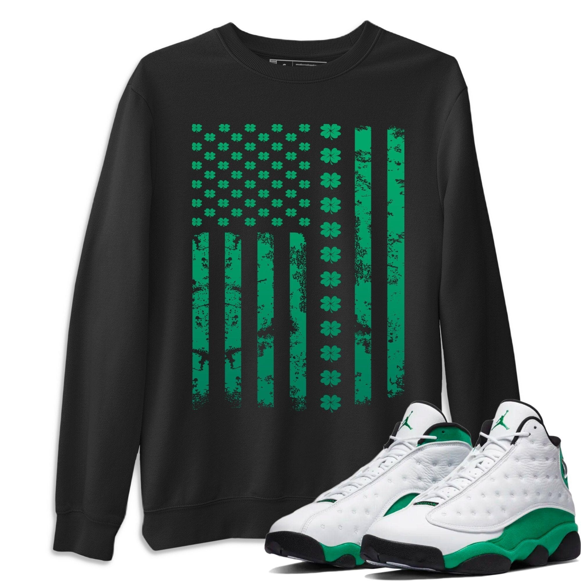 Jordan 13 Lucky Green Sneaker Match Tees American Flag Sneaker Tees Jordan 13 Lucky Green Sneaker Release Tees Unisex Shirts