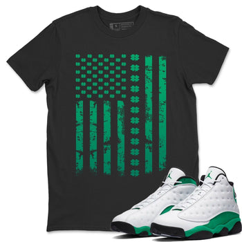 Jordan 13 Lucky Green Sneaker Match Tees American Flag Sneaker Tees Jordan 13 Lucky Green Sneaker Release Tees Unisex Shirts