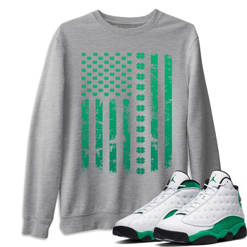 Jordan 13 Lucky Green Sneaker Match Tees American Flag Sneaker Tees Jordan 13 Lucky Green Sneaker Release Tees Unisex Shirts