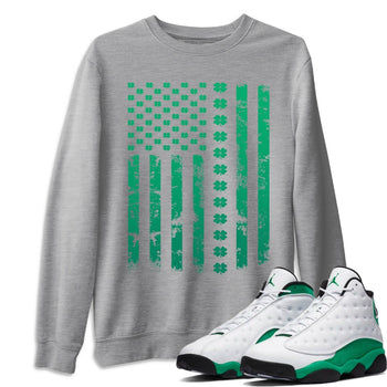 Jordan 13 Lucky Green Sneaker Match Tees American Flag Sneaker Tees Jordan 13 Lucky Green Sneaker Release Tees Unisex Shirts
