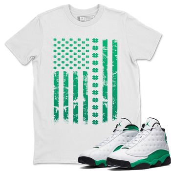 Jordan 13 Lucky Green Sneaker Match Tees American Flag Sneaker Tees Jordan 13 Lucky Green Sneaker Release Tees Unisex Shirts