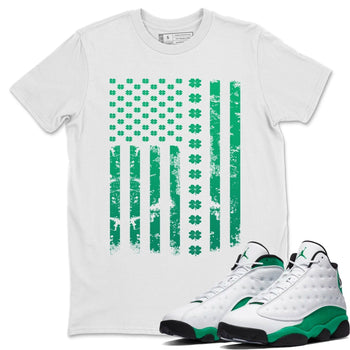 Jordan 13 Lucky Green Sneaker Match Tees American Flag Sneaker Tees Jordan 13 Lucky Green Sneaker Release Tees Unisex Shirts