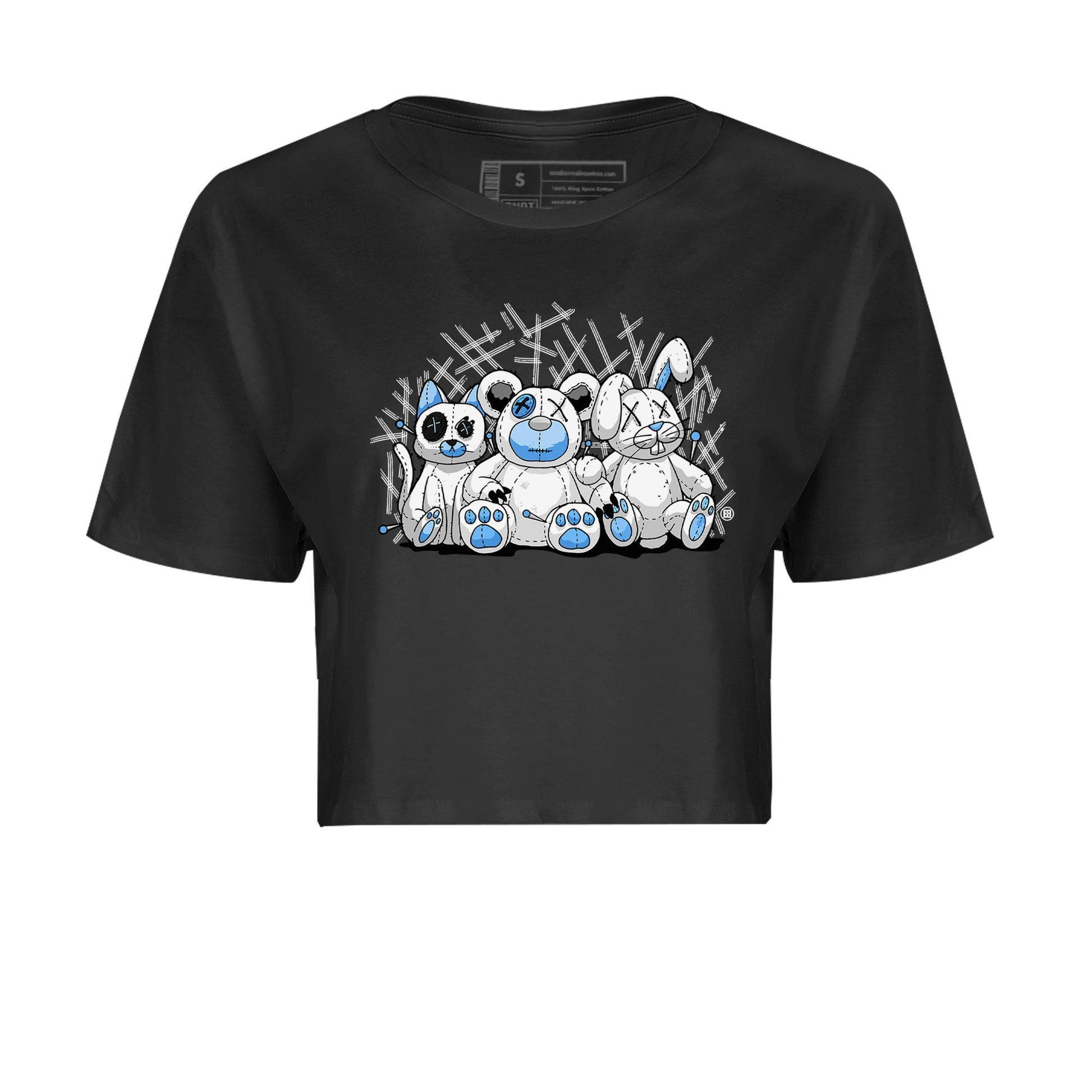 Air Jordan 1 Retro High OG UNC Toe Shirt to match Jordans Animal Homies Sneaker Tees AJ1 UNC Toe Sneaker Tees Crop T-Shirts Black 2