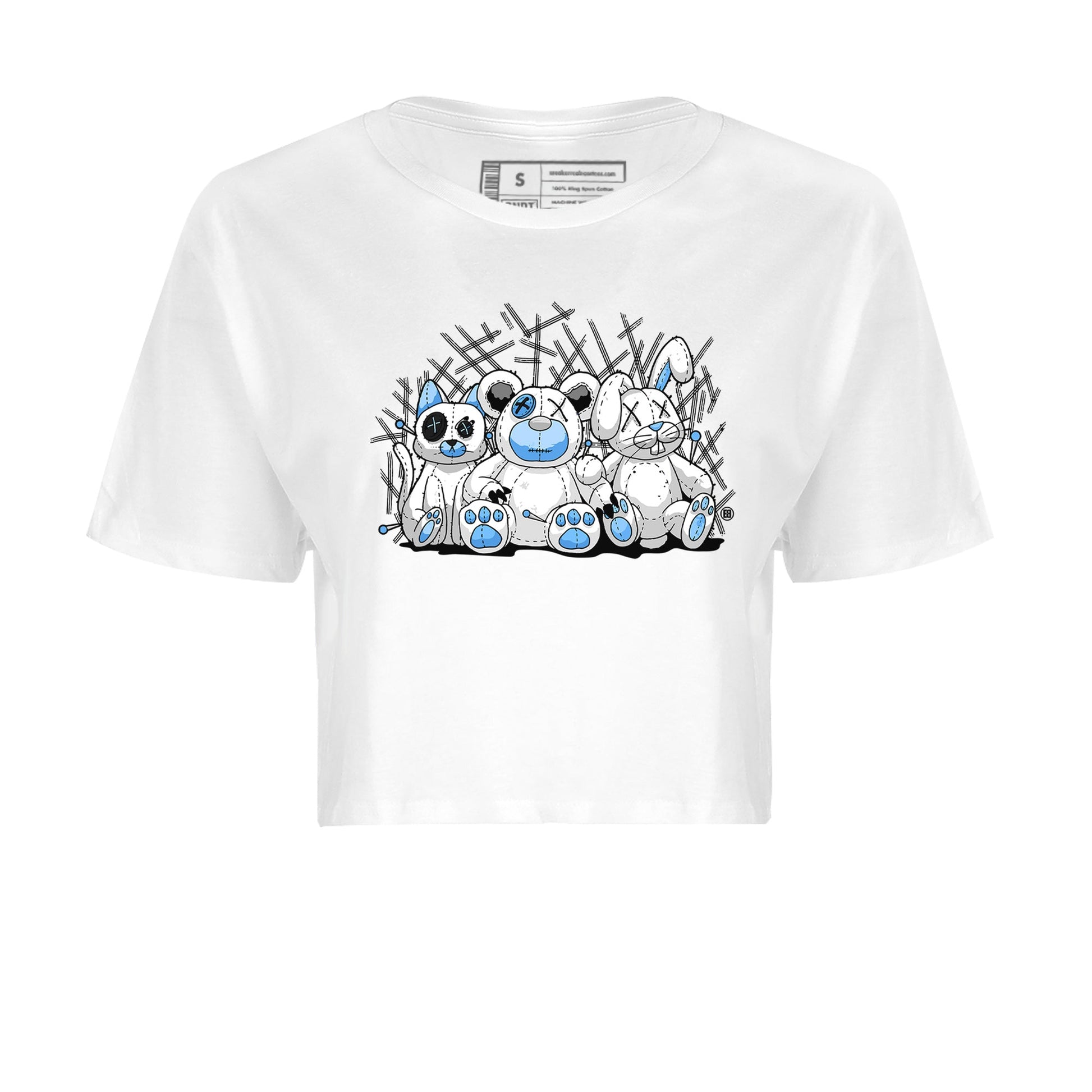 Air Jordan 1 Retro High OG UNC Toe Shirt to match Jordans Animal Homies Sneaker Tees AJ1 UNC Toe Sneaker Tees Crop T-Shirts White 1