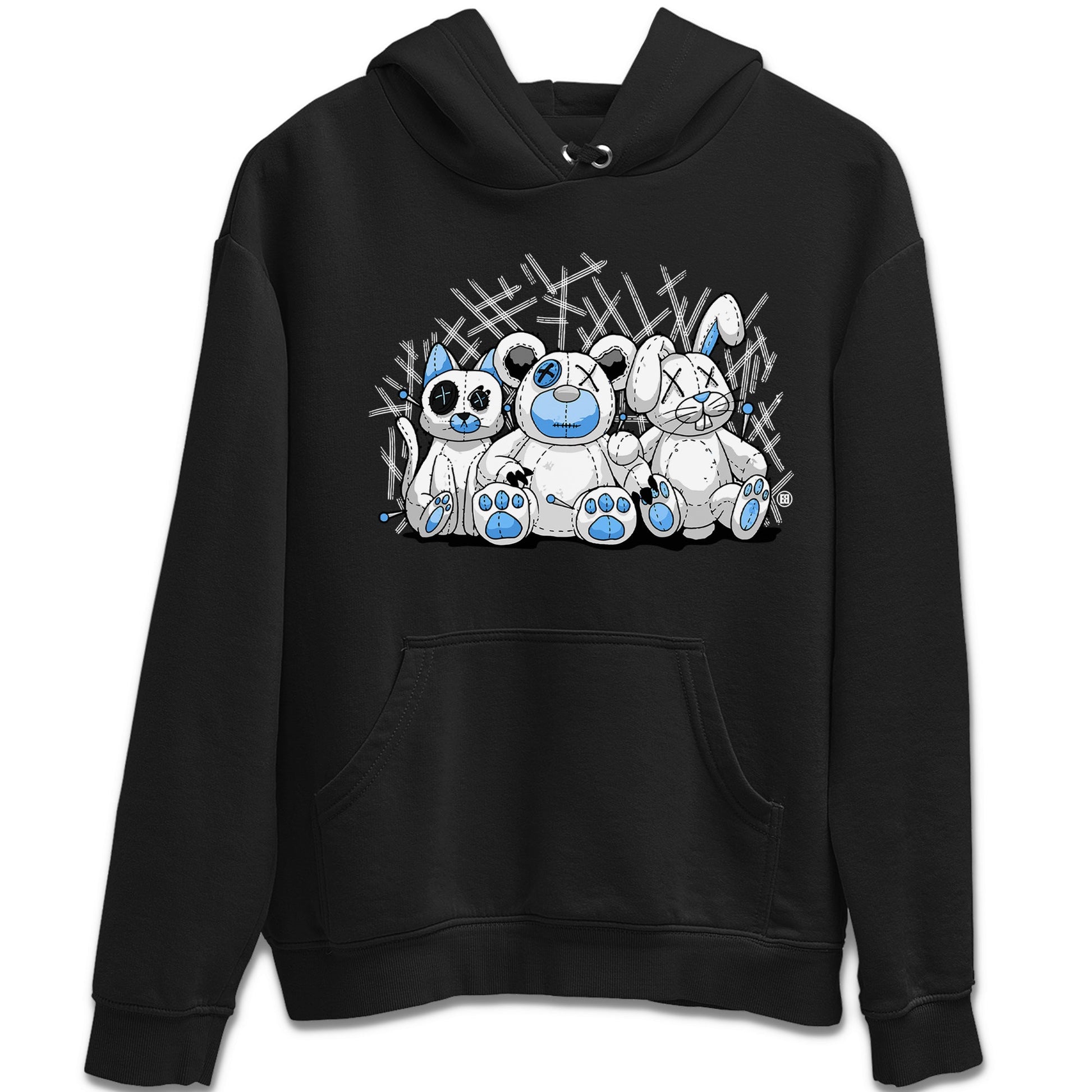 Air Jordan 1 Retro High OG UNC Toe Shirt to match Jordans Animal Homies Sneaker Tees AJ1 UNC Toe Sneaker Tees Crew Neck T-Shirts Black 2