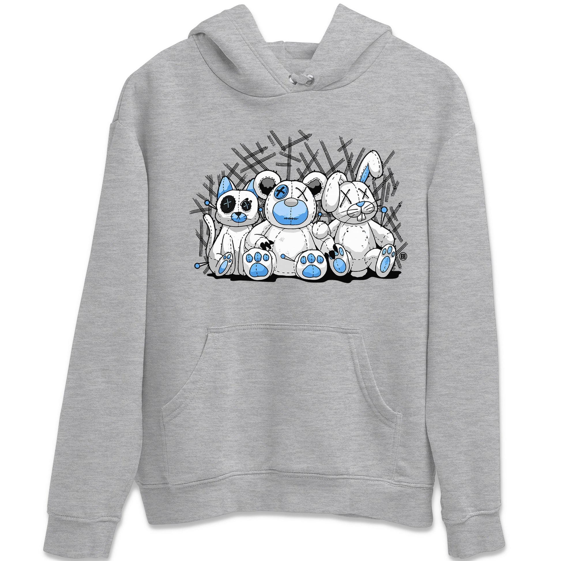 Air Jordan 1 Retro High OG UNC Toe Shirt to match Jordans Animal Homies Sneaker Tees AJ1 UNC Toe Sneaker Tees Crew Neck T-Shirts Heather Grey 2