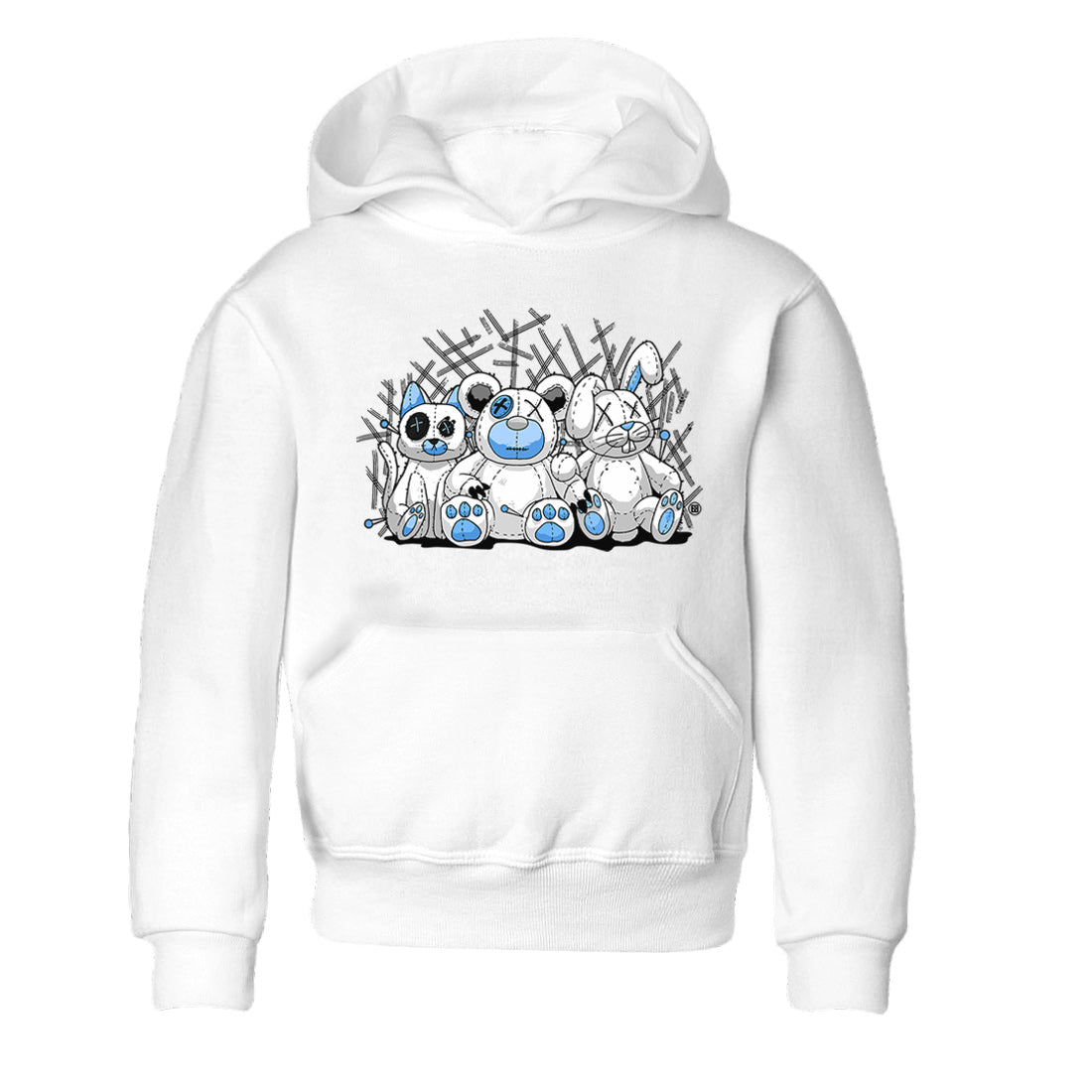 Air Jordan 1 Retro High OG UNC Toe Shirt to match Jordans Animal Homies Sneaker Tees AJ1 UNC Toe Sneaker Tees Kids and Baby Tees White 2