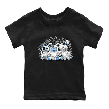 Air Jordan 1 Retro High OG UNC Toe Shirt to match Jordans Animal Homies Sneaker Tees AJ1 UNC Toe Sneaker Tees Kids and Baby Tees Black 2