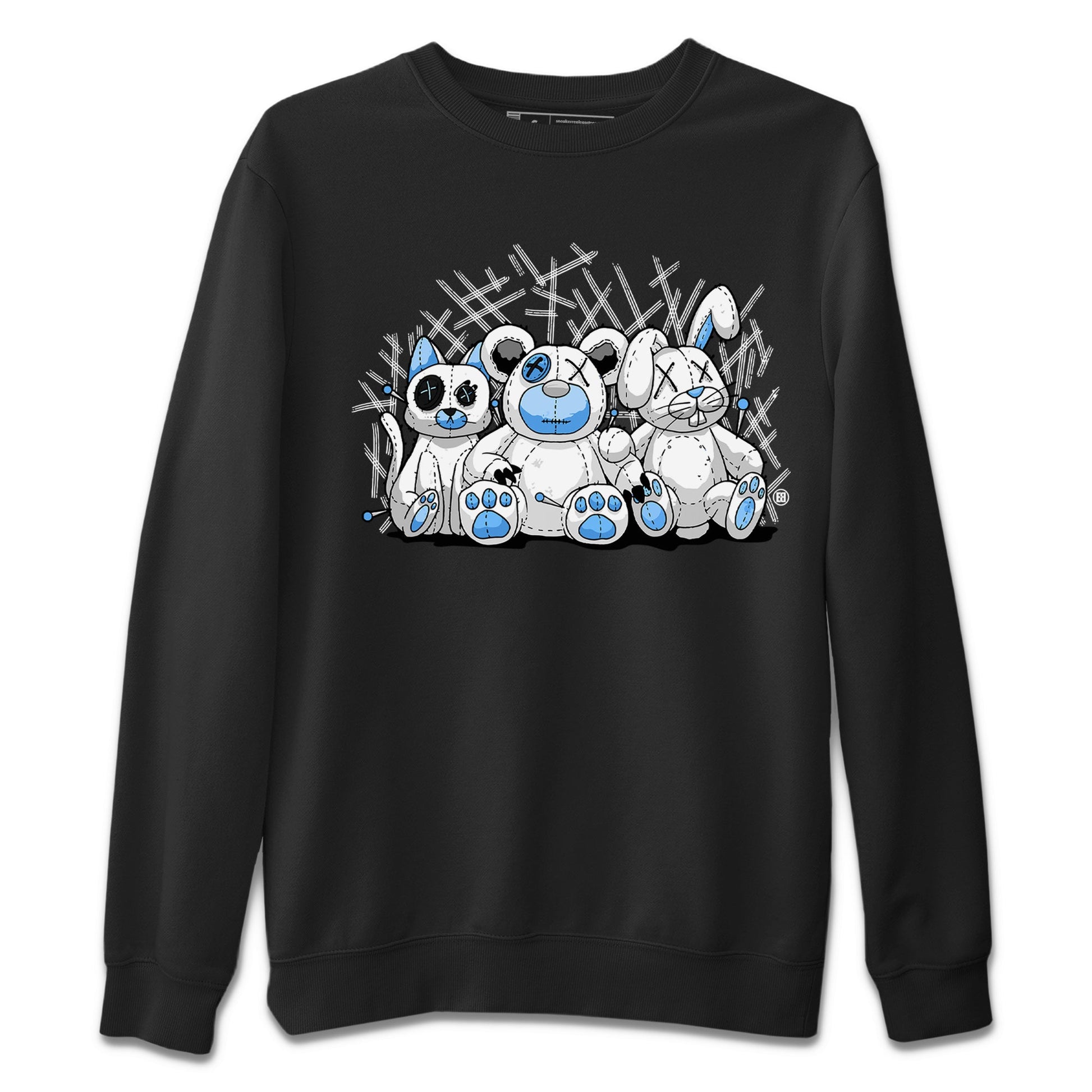 Air Jordan 1 Retro High OG UNC Toe Shirt to match Jordans Animal Homies Sneaker Tees AJ1 UNC Toe Sneaker Tees Crew Neck T-Shirts Black 2