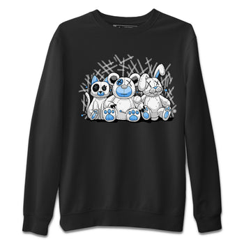 Air Jordan 1 Retro High OG UNC Toe Shirt to match Jordans Animal Homies Sneaker Tees AJ1 UNC Toe Sneaker Tees Crew Neck T-Shirts Black 2