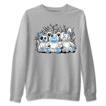 Air Jordan 1 Retro High OG UNC Toe Shirt to match Jordans Animal Homies Sneaker Tees AJ1 UNC Toe Sneaker Tees Crew Neck T-Shirts Heather Grey 2