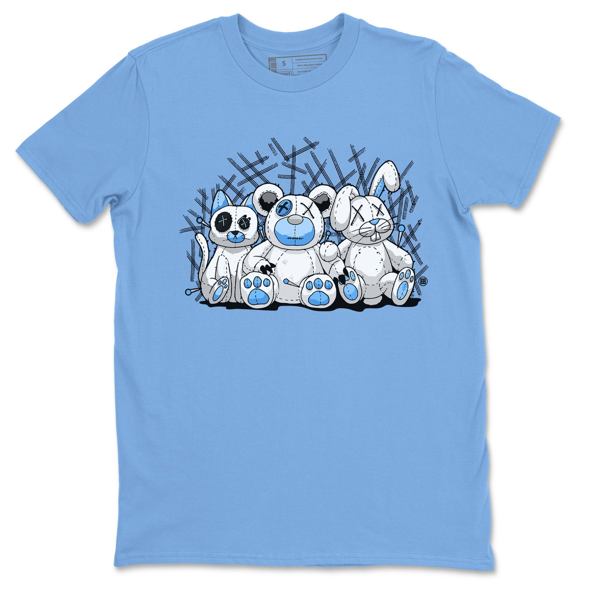 Air Jordan 1 Retro High OG UNC Toe Shirt to match Jordans Animal Homies Sneaker Tees AJ1 UNC Toe Sneaker Tees Crew Neck T-Shirts Carolina Blue 2