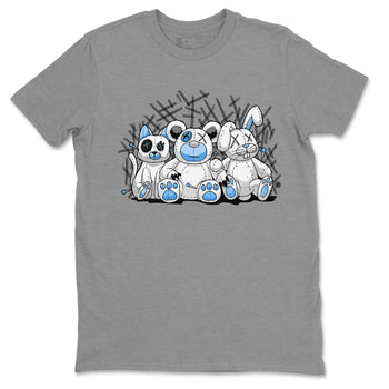 Air Jordan 1 Retro High OG UNC Toe Shirt to match Jordans Animal Homies Sneaker Tees AJ1 UNC Toe Sneaker Tees Crew Neck T-Shirts Heather Grey 2