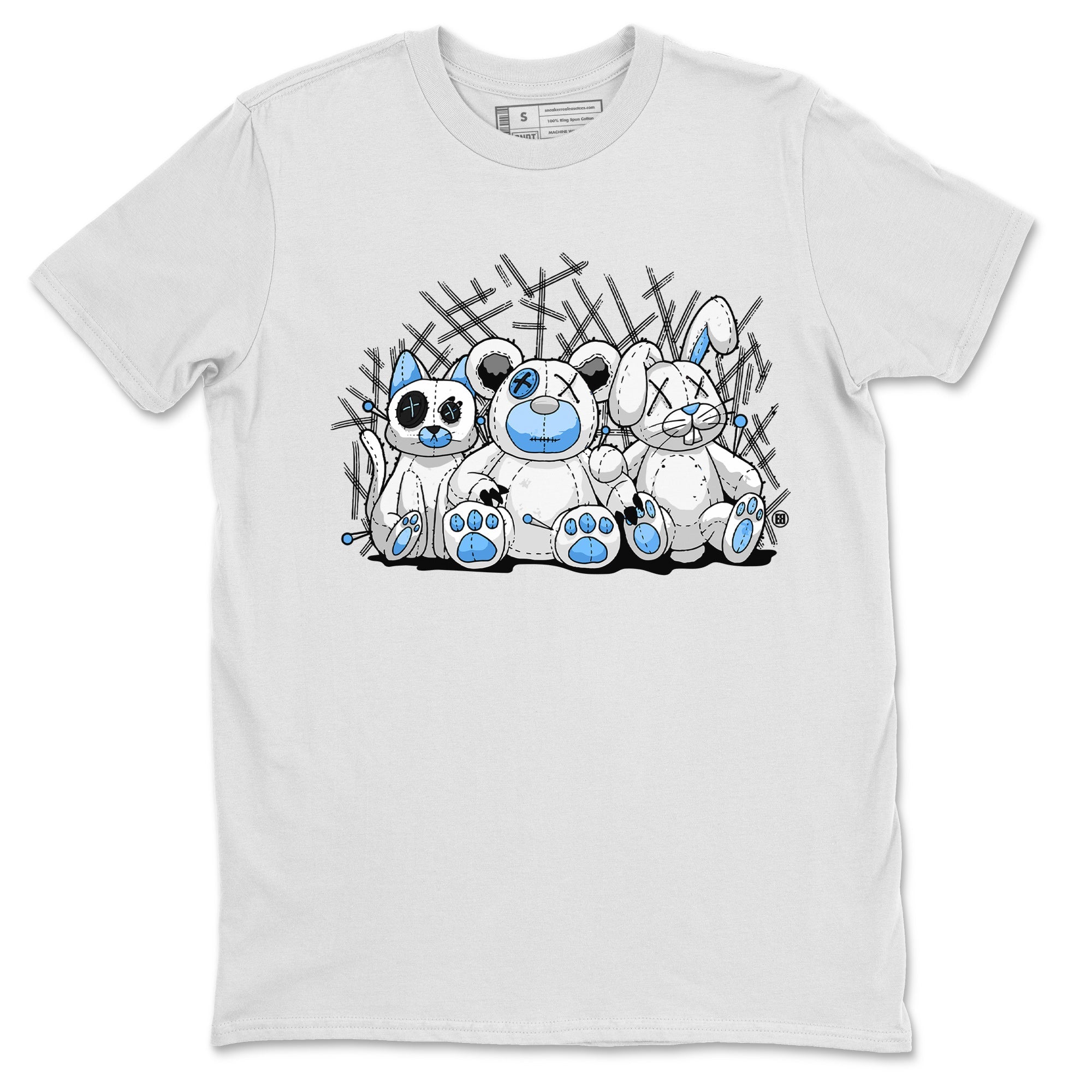 Air Jordan 1 Retro High OG UNC Toe Shirt to match Jordans Animal Homies Sneaker Tees AJ1 UNC Toe Sneaker Tees Crew Neck T-Shirts White 2