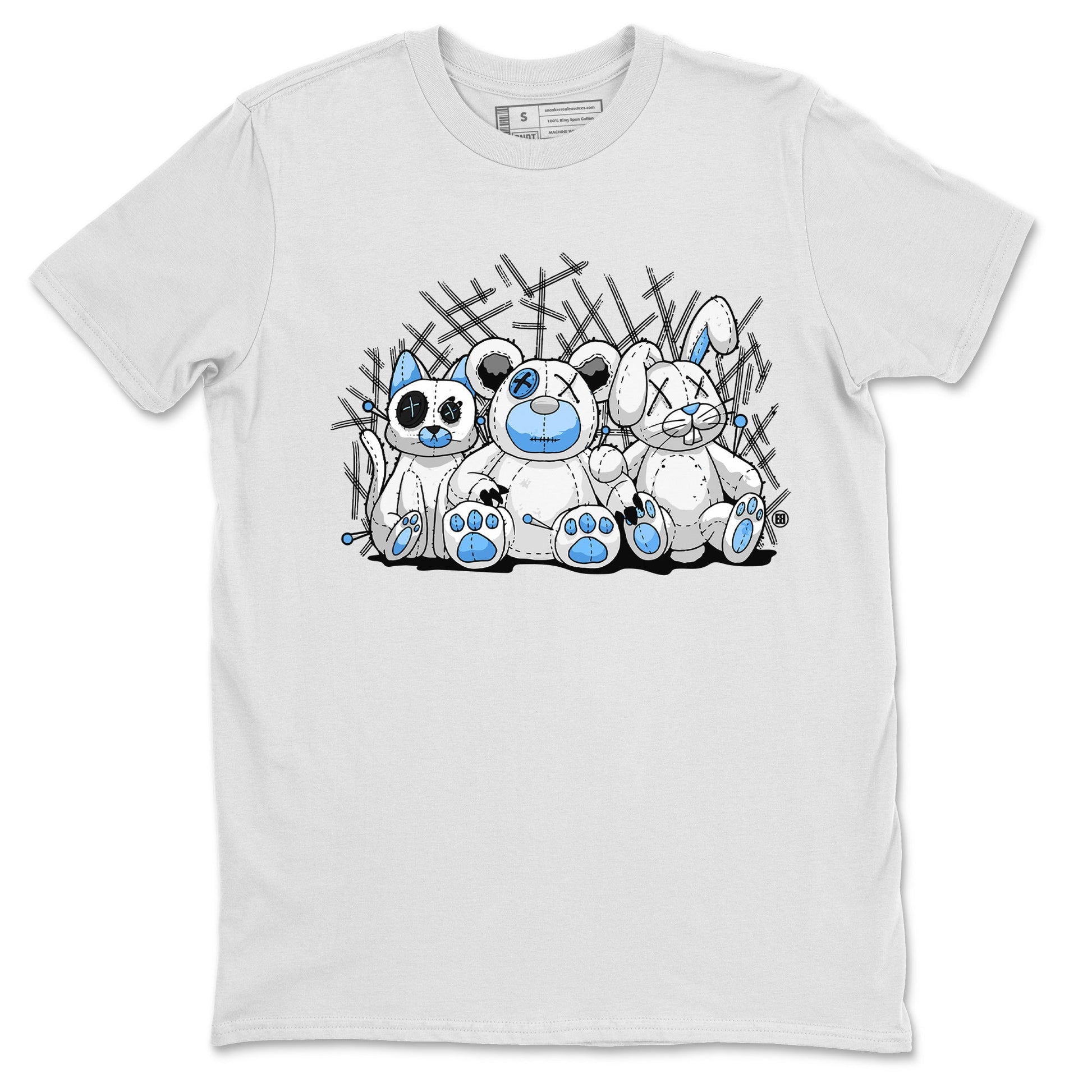 Air Jordan 1 Retro High OG UNC Toe Shirt to match Jordans Animal Homies Sneaker Tees AJ1 UNC Toe Sneaker Tees Crew Neck T-Shirts White 2
