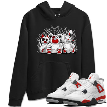 Air Jordan 4 Red Cement Sneaker Match Tees Animal Homies Sneaker Tees AJ4 Red Cement Tee Unisex Shirts Black 1