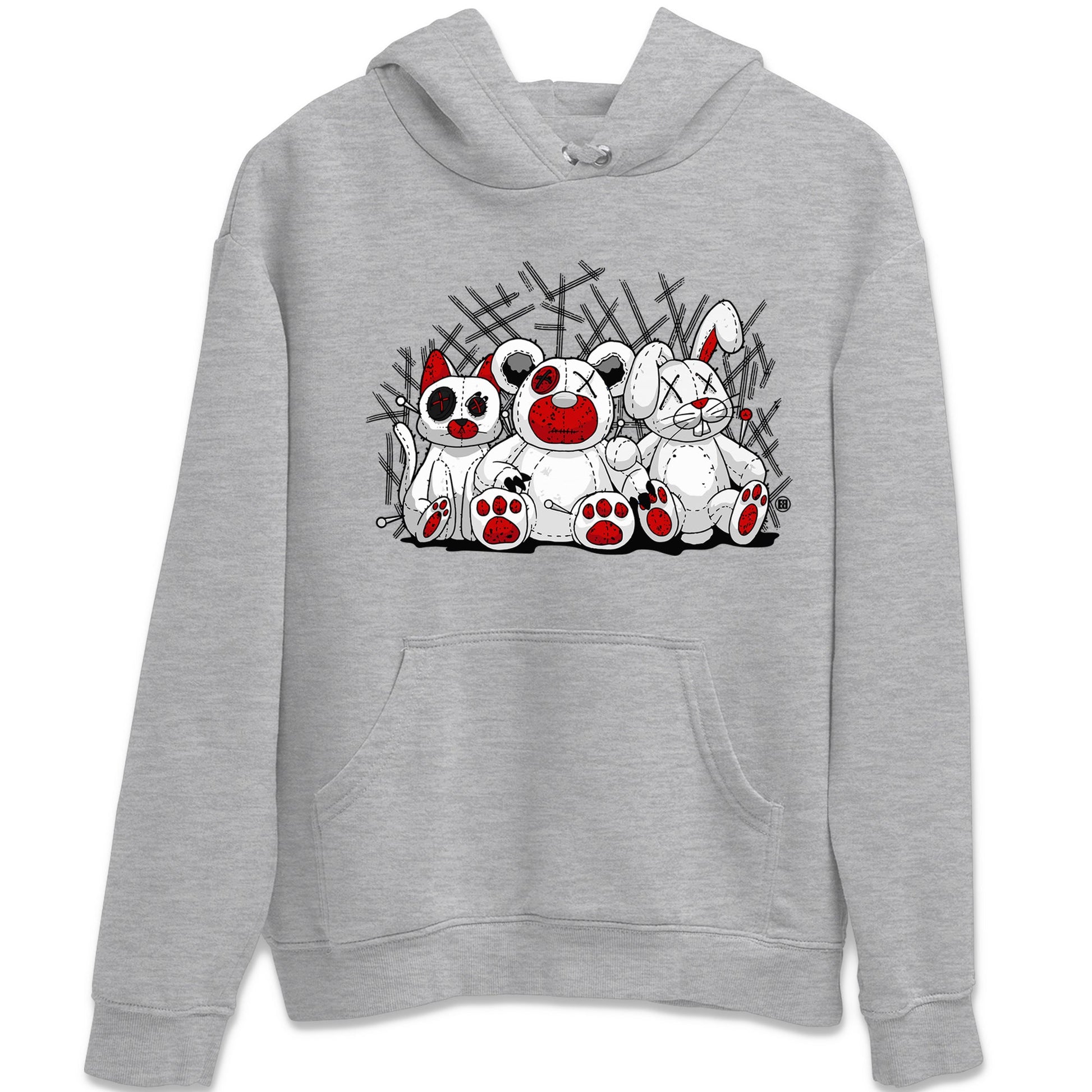 Air Jordan 4 Red Cement Sneaker Match Tees Animal Homies Sneaker Tees AJ4 Red Cement Tee Unisex Shirts Heather Grey 2
