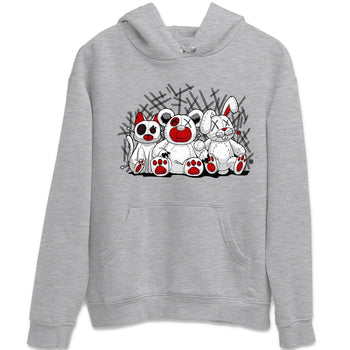 Air Jordan 4 Red Cement Sneaker Match Tees Animal Homies Sneaker Tees AJ4 Red Cement Tee Unisex Shirts Heather Grey 2