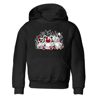 Air Jordan 4 Red Cement Sneaker Match Tees Animal Homies Sneaker Tees AJ4 Red Cement Tee Kids Shirts Black 2