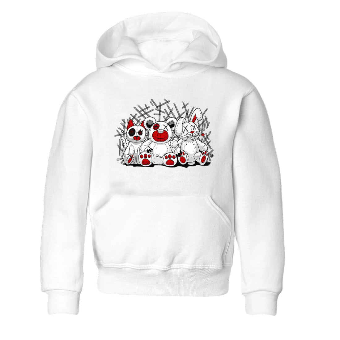 Air Jordan 4 Red Cement Sneaker Match Tees Animal Homies Sneaker Tees AJ4 Red Cement Tee Kids Shirts White 2
