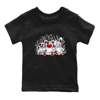 Air Jordan 4 Red Cement Sneaker Match Tees Animal Homies Sneaker Tees AJ4 Red Cement Tee Kids Shirts Black 2