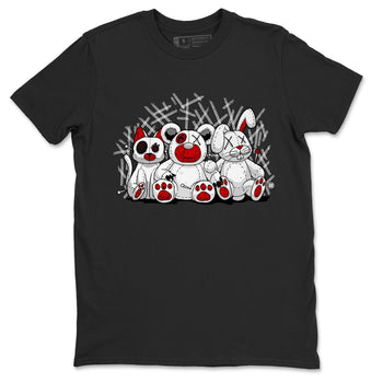 Air Jordan 4 Red Cement Sneaker Match Tees Animal Homies Sneaker Tees AJ4 Red Cement Tee Unisex Shirts Black 2