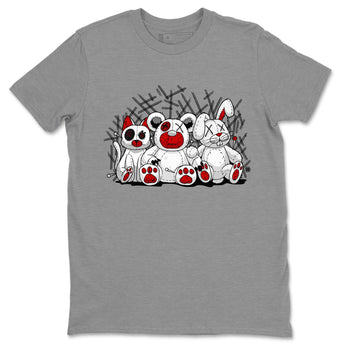 Air Jordan 4 Red Cement Sneaker Match Tees Animal Homies Sneaker Tees AJ4 Red Cement Tee Unisex Shirts Heather Grey 2