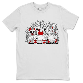 Air Jordan 4 Red Cement Sneaker Match Tees Animal Homies Sneaker Tees AJ4 Red Cement Tee Unisex Shirts White 2