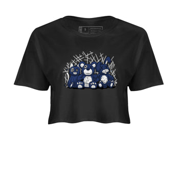 Jordan 5 Retro Midnight Navy shirt to match jordans Navy Animal Homies sneaker tees Air Jordan 5 Georgetown 5s Navy SNRT Sneaker Tees Black 2 Crop T-Shirt