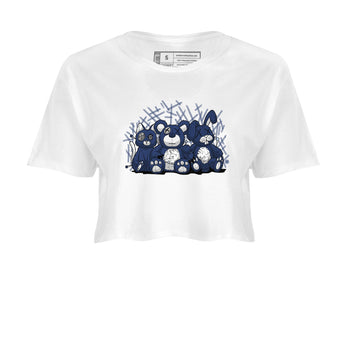 Jordan 5 Retro Midnight Navy shirt to match jordans Navy Animal Homies sneaker tees Air Jordan 5 Georgetown 5s Navy SNRT Sneaker Tees White 2 Crop T-Shirt