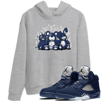 Jordan 5 Retro Midnight Navy shirt to match jordans Navy Animal Homies sneaker tees Air Jordan 5 Georgetown 5s Navy SNRT Sneaker Tees Unisex Navy 5s Sneaker Matching Clothes Heather Grey 1 T-Shirt