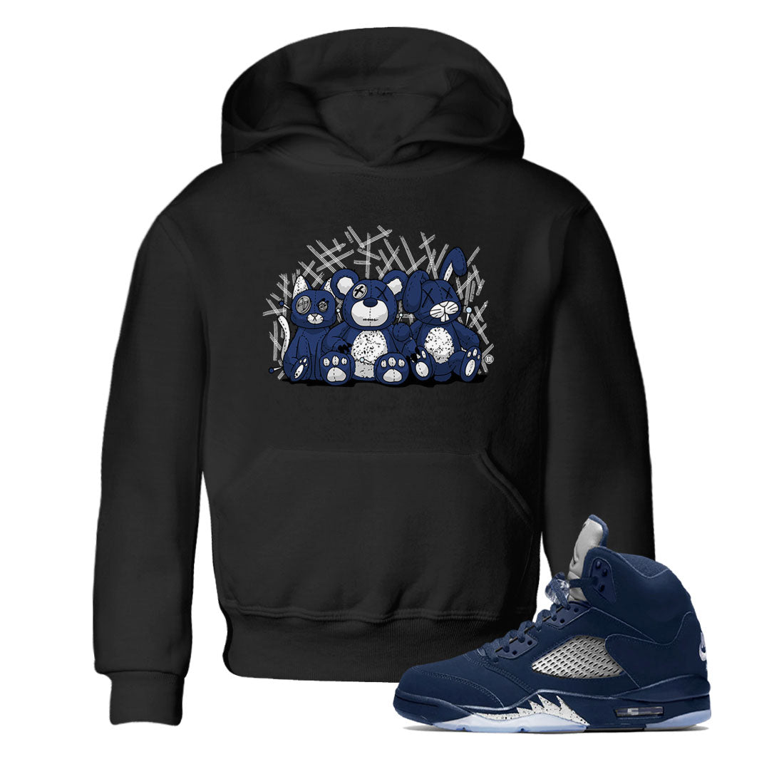 Jordan 5 Retro Midnight Navy shirt to match jordans Navy Animal Homies sneaker tees Air Jordan 5 Georgetown 5s Navy SNRT Sneaker Tees Baby Toddler Sneaker Matching Shirt Black 1 T-Shirt