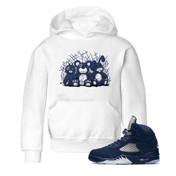 Jordan 5 Retro Midnight Navy shirt to match jordans Navy Animal Homies sneaker tees Air Jordan 5 Georgetown 5s Navy SNRT Sneaker Tees Baby Toddler Sneaker Matching Shirt White 1 T-Shirt