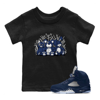 Jordan 5 Retro Midnight Navy shirt to match jordans Navy Animal Homies sneaker tees Air Jordan 5 Georgetown 5s Navy SNRT Sneaker Tees Baby Toddler Sneaker Matching Shirt Black 1 T-Shirt