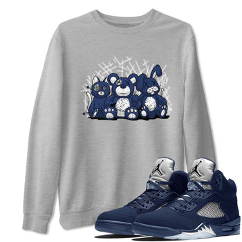 Jordan 5 Retro Midnight Navy shirt to match jordans Navy Animal Homies sneaker tees Air Jordan 5 Georgetown 5s Navy SNRT Sneaker Tees Unisex Navy 5s Sneaker Matching Clothes Heather Grey 1 T-Shirt