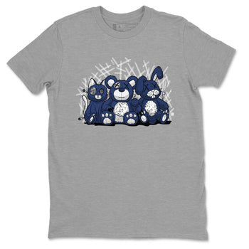Jordan 5 Retro Midnight Navy shirt to match jordans Navy Animal Homies sneaker tees Air Jordan 5 Georgetown 5s Navy SNRT Sneaker Tees Unisex Navy 5s Sneaker Matching Clothes Heather Grey 2 T-Shirt